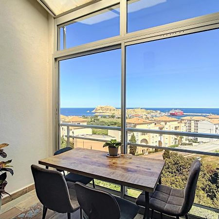 Tres Beau Duplex Vue Panoramique Mer, Proche Plage LʼÎle-Rousse Exteriör bild