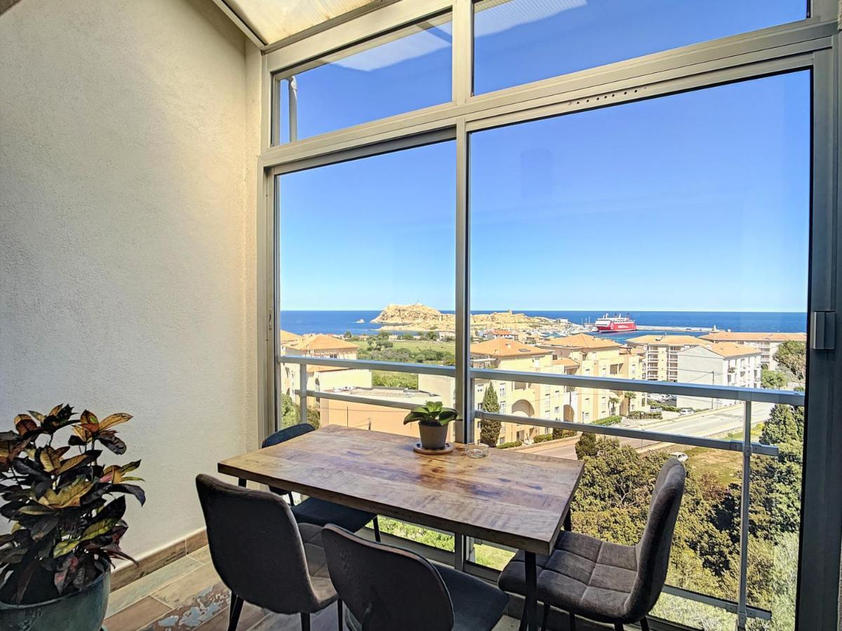 Tres Beau Duplex Vue Panoramique Mer, Proche Plage LʼÎle-Rousse Exteriör bild